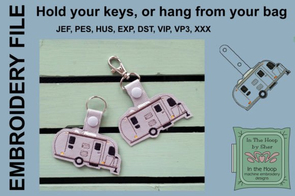 Download Sleek and Silver Camper Key Fob - Sleek Collection