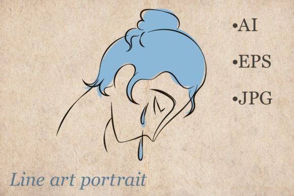 Download Line Art Sophisticated Woman Portrait - Sophisticated Collection