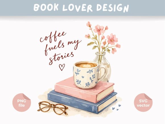 Download Coffee and Books Design, Book Lover PNG - Books Collection